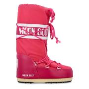 Moon Boot Icon High Nylonstövlar Stängd Bougainvellea Pink, Dam