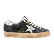 Golden Goose Grön/Vit Nubuck Sneakers Vintage Stil Green, Herr