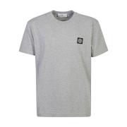 Stone Island Mäns Grå T-shirts & Polos Aw24 Gray, Herr