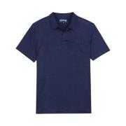 Vilebrequin Herr Linne Jersey Polo Skjorta Blue, Herr