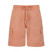 Vilebrequin Linne Herr Bermuda Shorts Mineral Färgad Orange, Herr