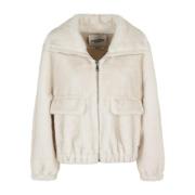 Essentiel Antwerp Faux Fur Jacka för Kvinnor Beige, Dam