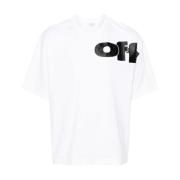 Off White Vita T-shirts & Polos för Män White, Herr