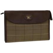 Burberry Vintage Pre-owned Canvas kuvertvskor Brown, Dam