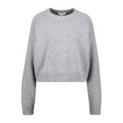 Loulou Studio Oversized Grå Pullover Tröja Gray, Dam