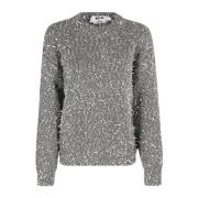 Msgm Stilren Stickad Topp Gray, Dam