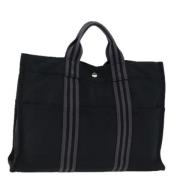 Hermès Vintage Pre-owned Canvas handvskor Black, Dam