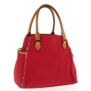 Burberry Vintage Pre-owned Canvas handvskor Red, Dam