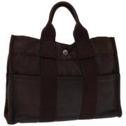 Hermès Vintage Pre-owned Canvas handvskor Brown, Dam