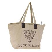 Gucci Vintage Pre-owned Canvas totevskor Beige, Dam