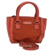 Burberry Vintage Pre-owned Canvas handvskor Orange, Dam