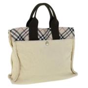 Burberry Vintage Pre-owned Canvas handvskor Beige, Dam