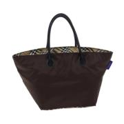 Burberry Vintage Pre-owned Nylon handvskor Brown, Dam