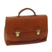 Prada Vintage Pre-owned Laeder handvskor Brown, Dam