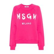 Msgm Fucsia Sweatshirt Pink, Dam