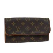 Louis Vuitton Vintage Pre-owned Canvas axelremsvskor Brown, Dam