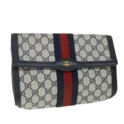 Gucci Vintage Pre-owned Laeder kuvertvskor Blue, Dam