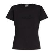 Moncler T-shirt med logotyp Black, Dam