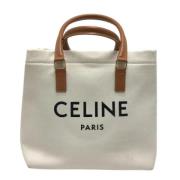 Celine Vintage Pre-owned Canvas celine-vskor White, Dam