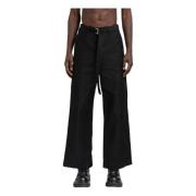 Sacai Svarta Moleskin Wide Leg Byxor Black, Herr