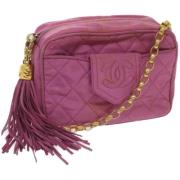 Chanel Vintage Pre-owned Tyg chanel-vskor Pink, Dam