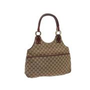 Gucci Vintage Pre-owned Canvas gucci-vskor Beige, Dam