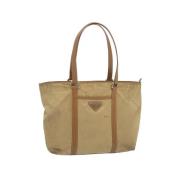 Prada Vintage Pre-owned Nylon prada-vskor Beige, Dam