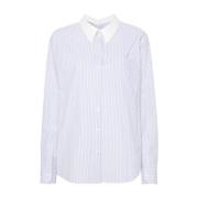 Acne Studios Blårandig Poplin Skjorta Blue, Dam