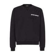 Dsquared2 Svart Sweatshirt Aw24 Herrmode Black, Herr