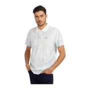 Guess Blommigt Polo Skjorta - Slim Fit White, Herr