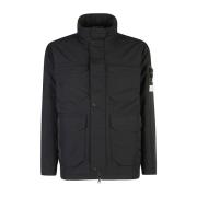 Stone Island Svart Parkasjacka för Män Black, Herr