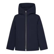 Jil Sander Midnight Blue Oversized Hooded Down Jacket Blue, Herr