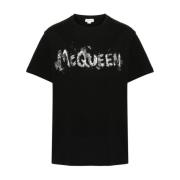 Alexander McQueen Svarta T-shirts Polos för män Black, Herr