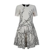 Alexander McQueen Törn Gren Mini Klänning Gray, Dam