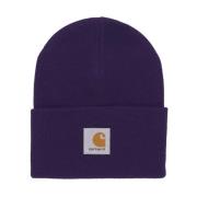 Carhartt Wip Akryl Klocka Mössa Tyrian Beanie Purple, Herr