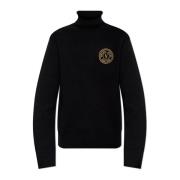 Versace Jeans Couture Turtleneck med logotyp Black, Herr