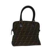 Fendi Vintage Pre-owned Canvas handvskor Black, Dam