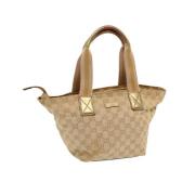 Gucci Vintage Pre-owned Canvas handvskor Beige, Dam