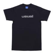 Usual Svart 3D Tee Kortärmad T-shirt Black, Herr