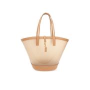 Saint Laurent ‘Panier Medium’ shopper väska Beige, Dam