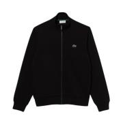 Lacoste Broderad logga dragkedja sweatshirt - Svart Black, Herr