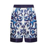 Dolce & Gabbana Silk shorts Blue, Dam