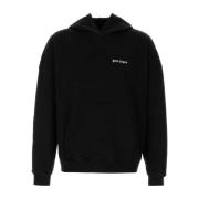 Palm Angels Oversize Svart Bomullsweatshirt Black, Herr