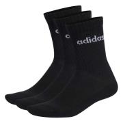 Adidas Linjär Crew Vadderade Strumpor Black, Unisex