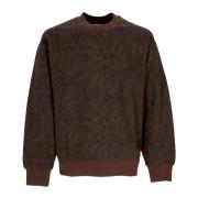 Carhartt Wip Paisley Crewneck Sweatshirt All Over Print Brown, Herr