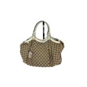 Gucci Vintage Pre-owned Canvas gucci-vskor Beige, Dam