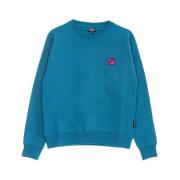 Propaganda Turkos Crewneck Sweatshirt med Snake Logo Blue, Herr