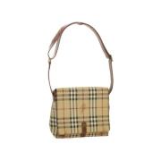 Burberry Vintage Pre-owned Tyg axelremsvskor Beige, Dam