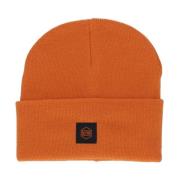 Dolly Noire Orange Ribbstickad Balaclava Beanie Orange, Herr