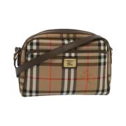 Burberry Vintage Pre-owned Bomull axelremsvskor Beige, Dam